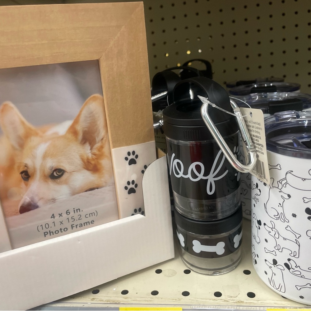 Woof Black and White Pet Treat Container